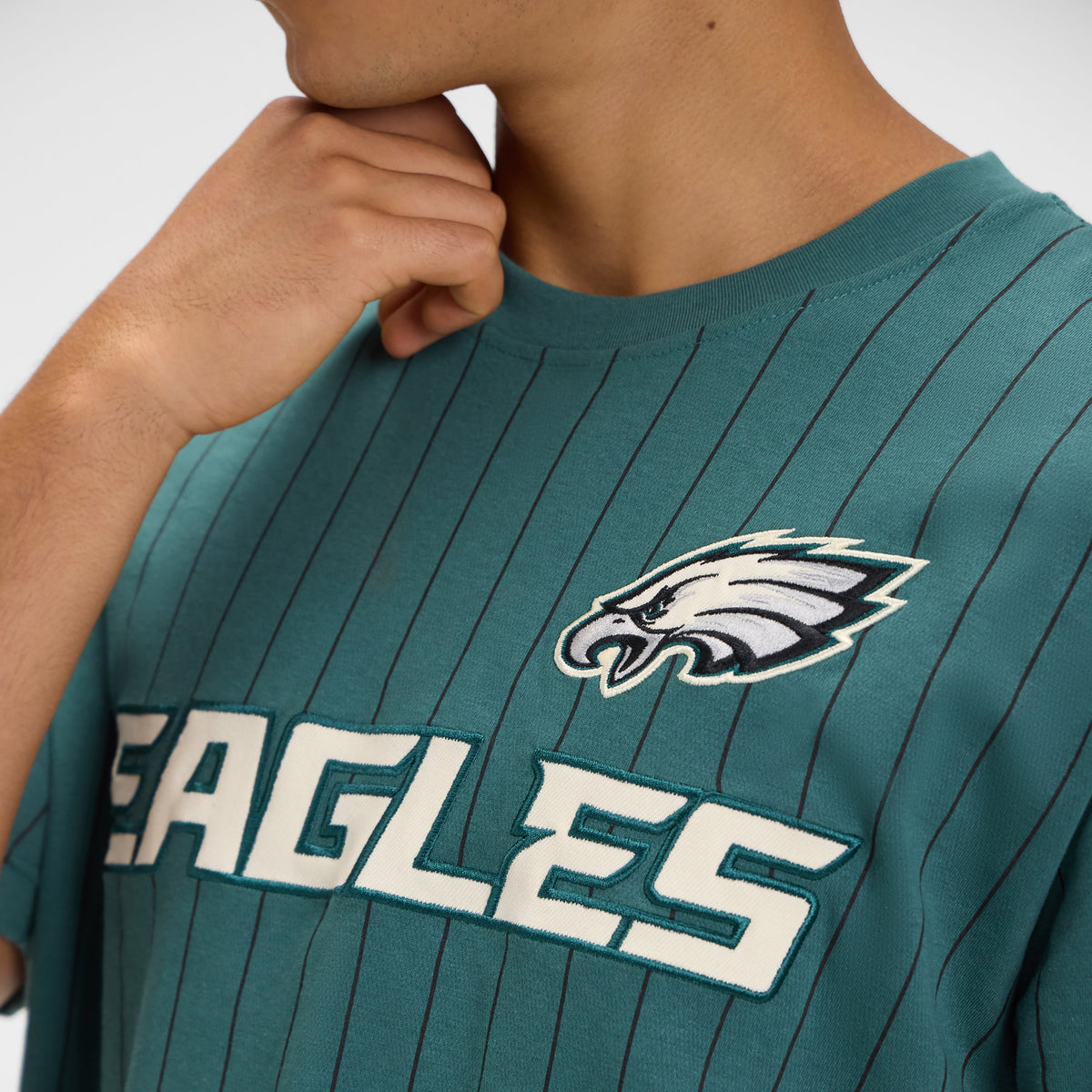 New England Patriots Throwback Retro Pinstripe T-Shirt