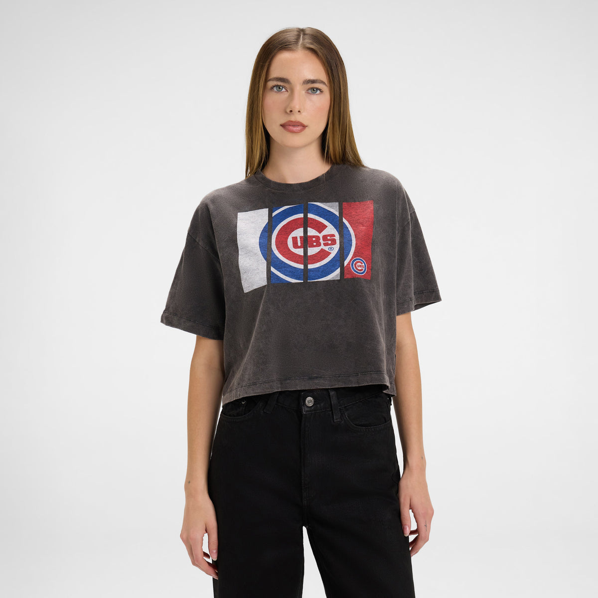 Golden State Warriors Sport Night Black Cropped Women's T-Shirt