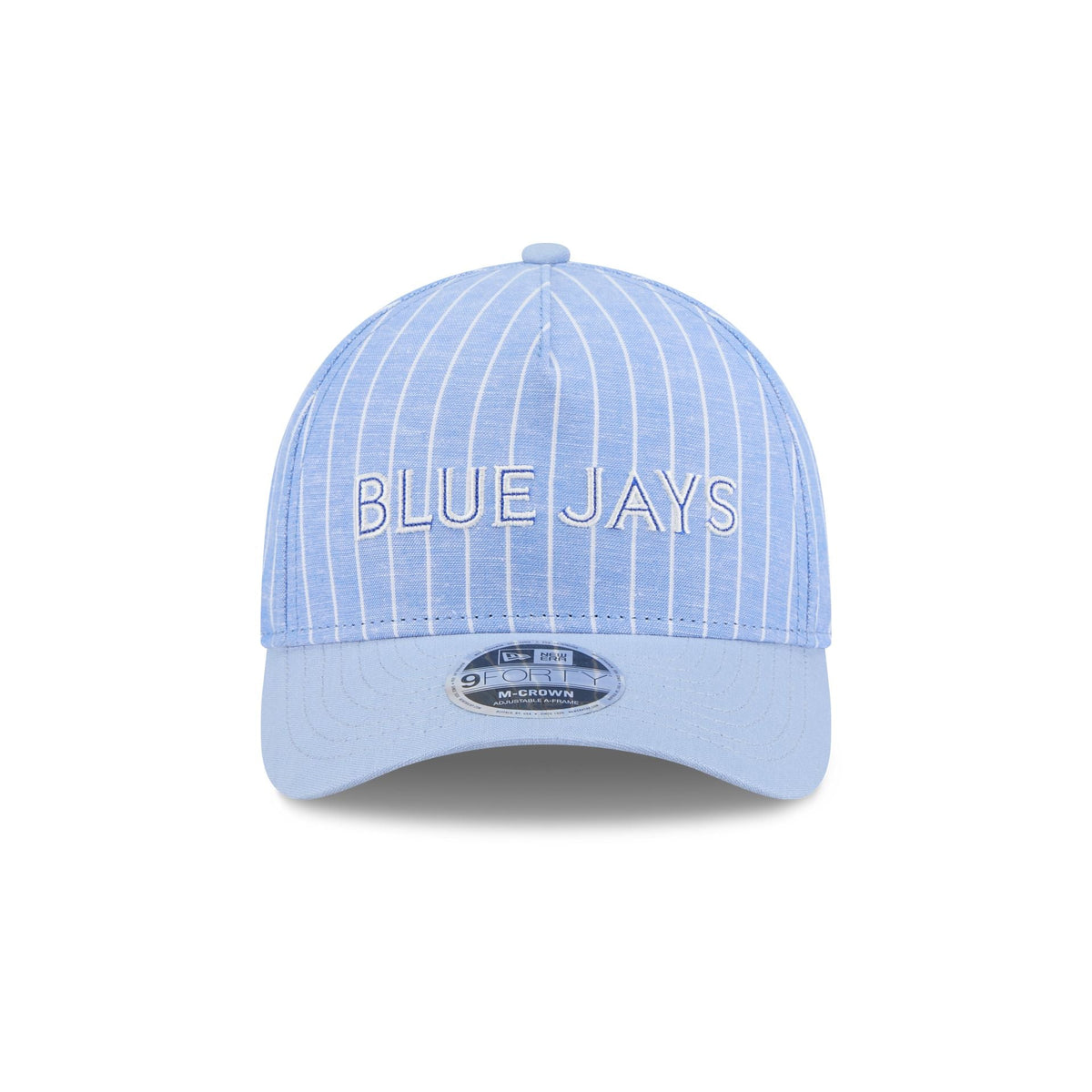 Toronto Blue Jays Pinstripe Linen 9FORTY M-Crown A-Frame Snapback Hat
