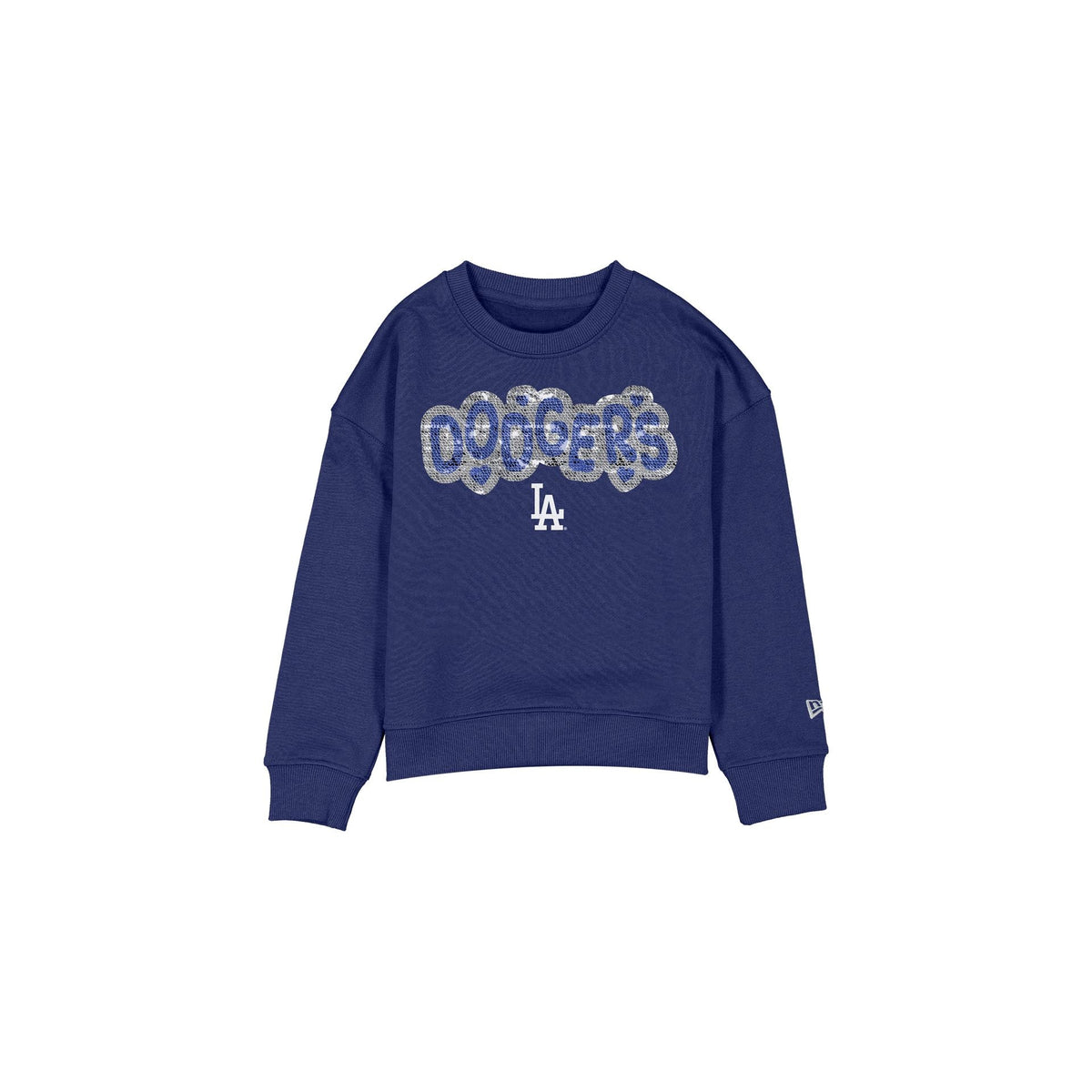 Los Angeles Dodgers Flip Sequin Girls Crewneck