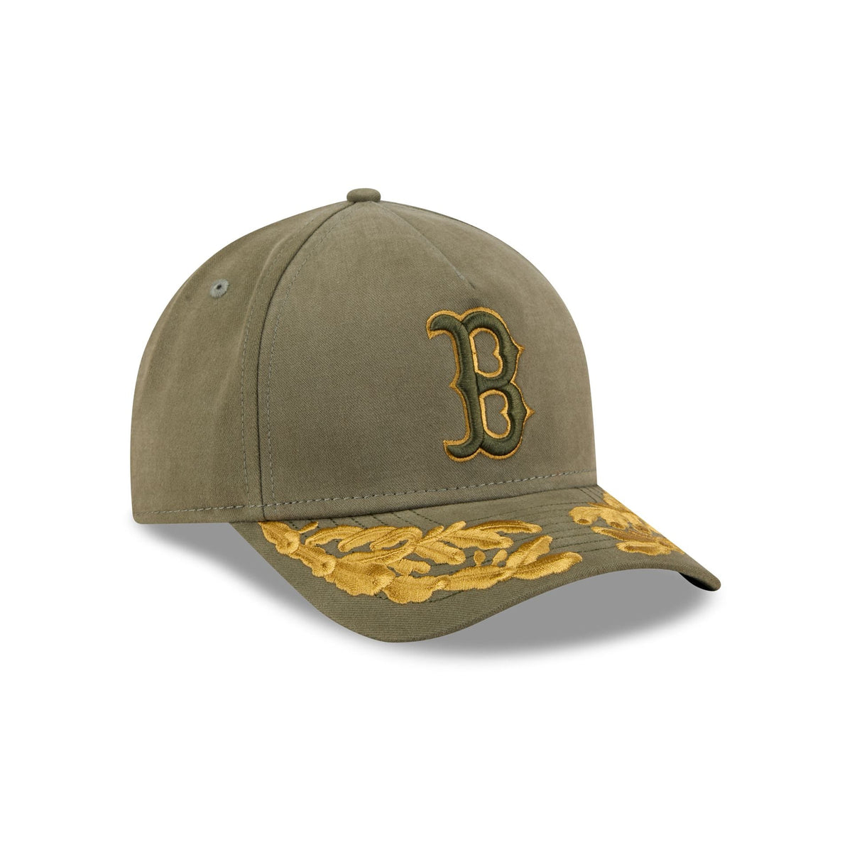 Alpha Industries x Boston Red Sox Olive Green 9FORTY M-Crown A-Frame Snapback Hat