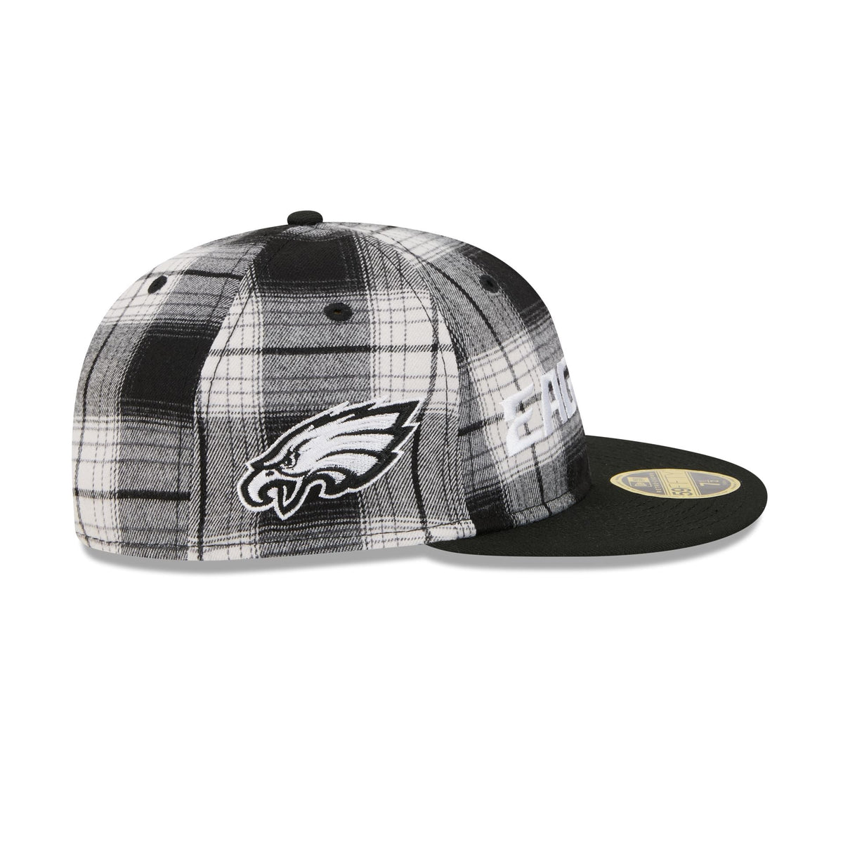 Philadelphia Eagles Grunge Plaid Retro Crown 59FIFTY Fitted Hat