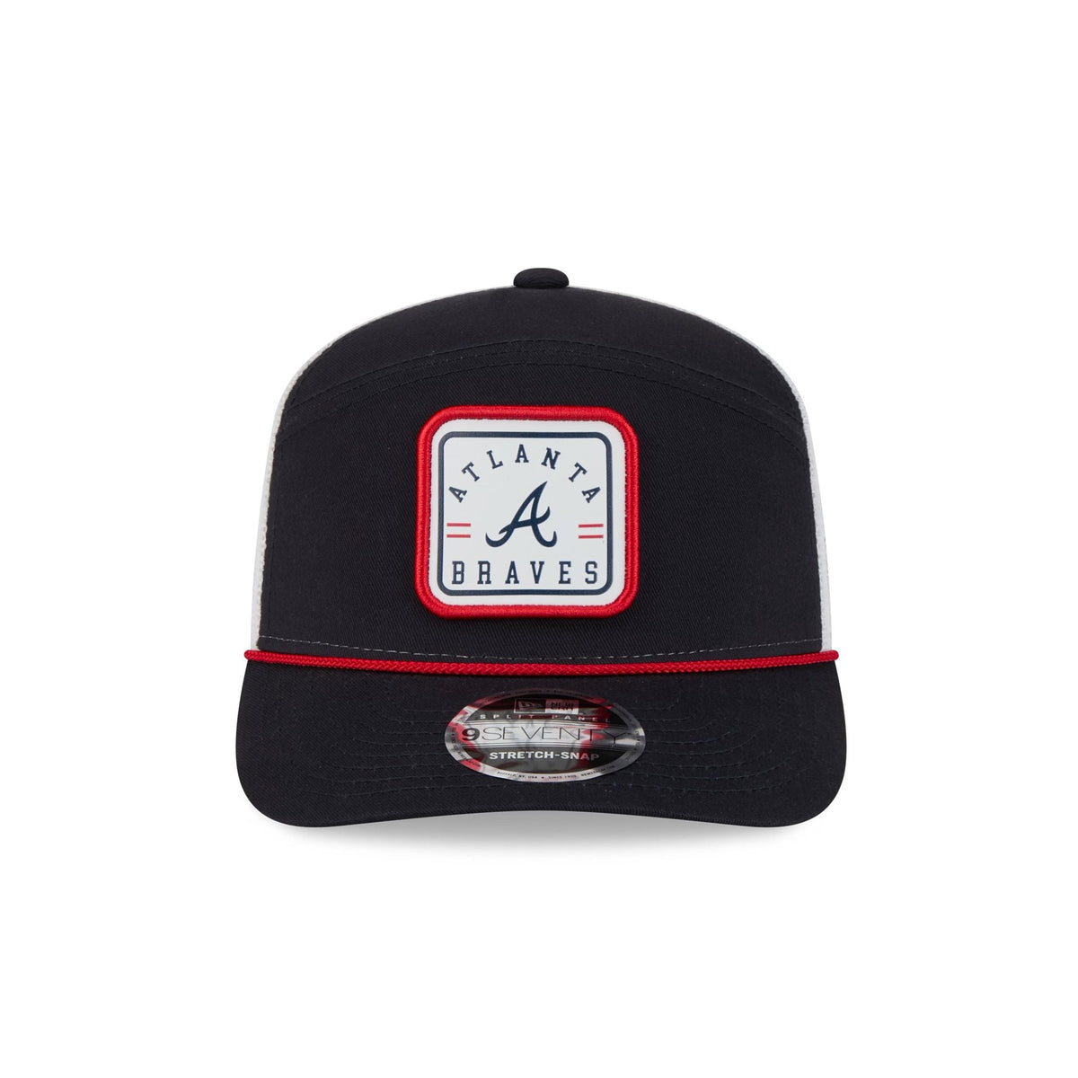 Atlanta Braves Square Patch Split Panel 9SEVENTY Trucker Hat