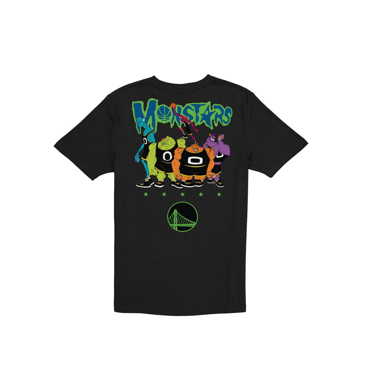 Space Jam x Golden State Warriors Monstars Black T-Shirt