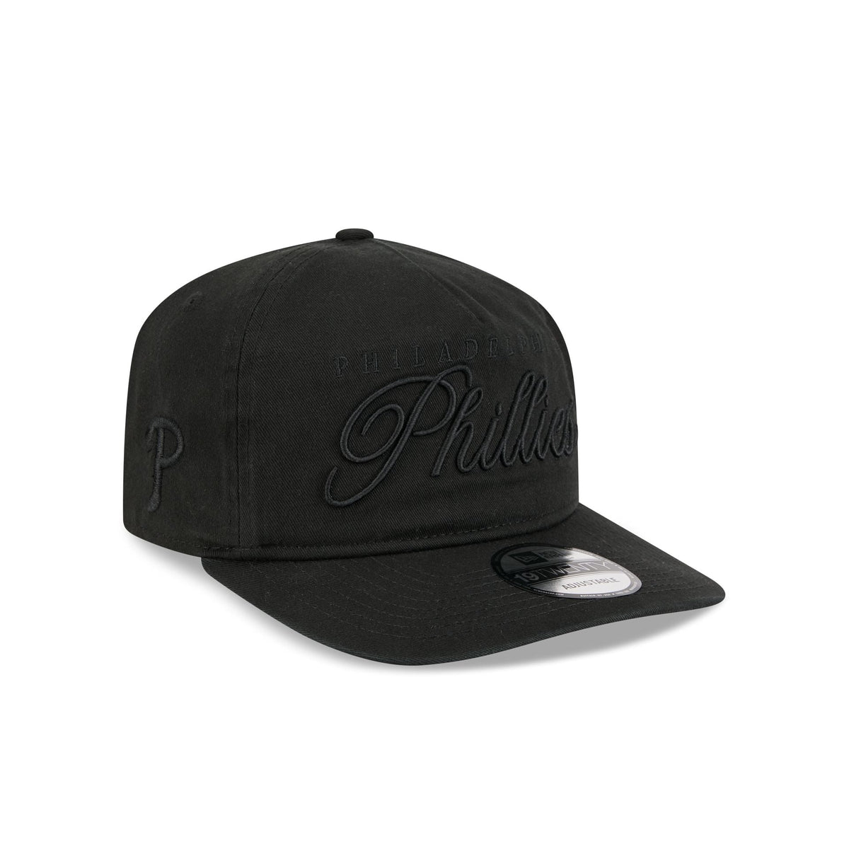 Philadelphia Phillies All Black Scripted 19TWENTY Adjustable Hat