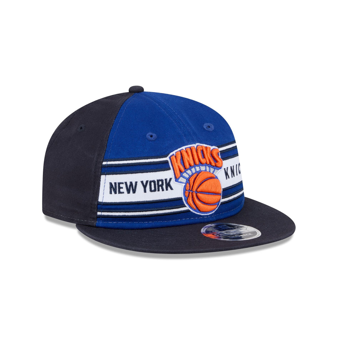 New York Knicks Team Stripes Retro Crown 9FIFTY Snapback Hat