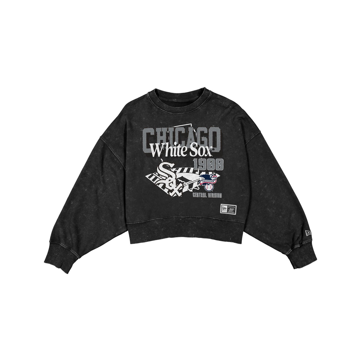 Chicago White Sox Women's Throwback Cropped Washed Crewneck