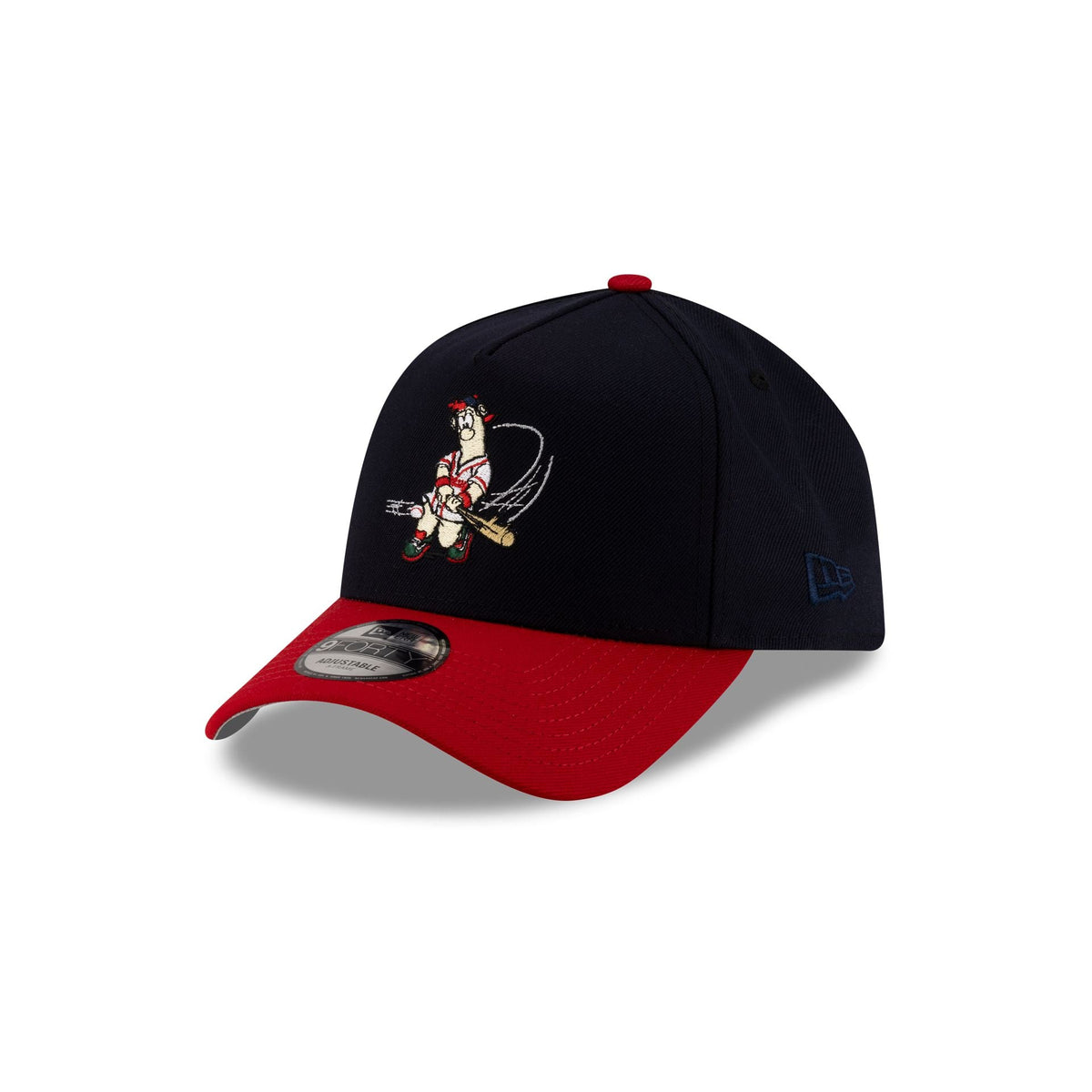 Atlanta Braves Mascot Navy 9FORTY A-Frame Snapback Hat