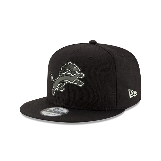 Detroit Lions Black and White 9FIFTY Snapback Hat