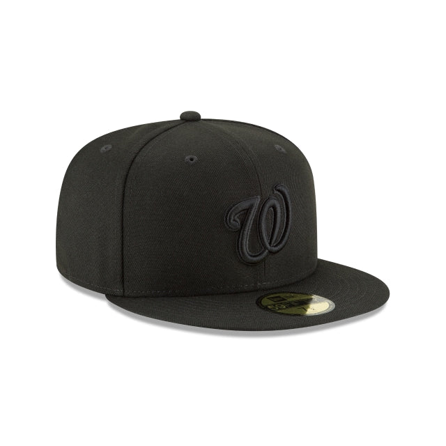 Washington Nationals Blackout Basic 59FIFTY Fitted Hat